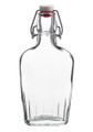 Clear Glass Flask 8.5 Oz