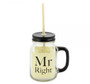 Mr. Right Mason Jar