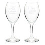 Personalised His & Her Wine Glass Set
