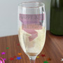 Personalised Pink Banner Glass Flute
