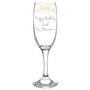 Personalised Gold Stars Glass Flute