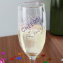 Personalised Cheers Glass flute