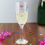 Personalised Champagne Crown Glass Flute
