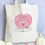 Personalised Purple Ronnie Female Wedding Cotton Bag