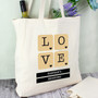 Personalised LOVE Tiles Cotton Bag