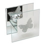 Hestia Glass Single Candle Holder With Butterfly Design