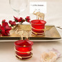India Themed Candle Votive Holder With Place Card Or Photo Holder