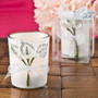 Silver Calla Lily Design Votive Candle Holder