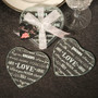 Heart Design Glass Coaster Favours Set of