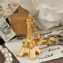 Paris Eiffel Tower Design Gold Key Chain Favour