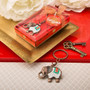 Exotic Indian Elephant Copper Key Chain From White Dream