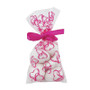 25 x Mini Hot Pink Hearts Cellophane Bags