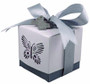5 x Silver Laser Cut Butterfly Favour Box