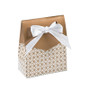 12 x Gold Tent Favour Boxes With Ribbon