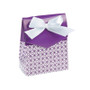 12 x Purple Tent Favour Boxes With Ribbon