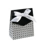 12 x Black Tent Favour Boxes With Ribbon