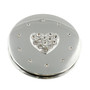 Sophia Silver Plated Compact Mirror Heart