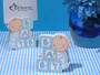Oh How Cute Blue Baby Block Place Card Holder