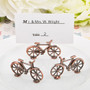 Vintage Bicycle Design Antique Copper Colour Metal Place Card Holder Photo Holder
