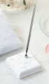 Elegant Satin Square Pen Set White