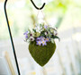 Moss Hanging Open Heart Basket