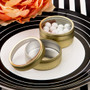 Perfectly Plain Collection Gold Metal Mint Tin With A Clear Plastic Top