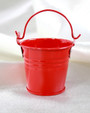 2" Galvanised Pail With Handle Red