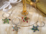 Murano Art Deco Collection Starfish Wine Charms