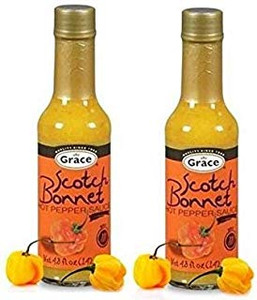 Grace Yellow Jamaican Scotch Bonnet Sauce - 4.8oz (2 bottles)