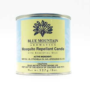 Blue Mountain Aromatics Mosquito Repellent Candle (NEEM)-8oz Blue Mountain Aromatics Mosquito Repellent Candle (NEEM)-8oz