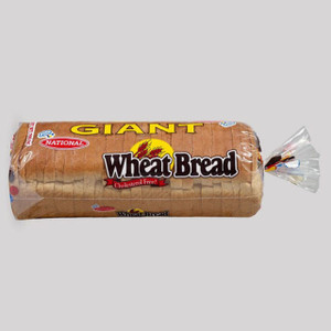 National Bakery Giant Whole Wheat Sliced Hardough Bread-32oz National Bakery Giant Whole Wheat Sliced Hardough Bread-32oz