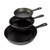 Frying pan with Lid-set of 3 (small, medium & large) (Aluminum Silver in colour)