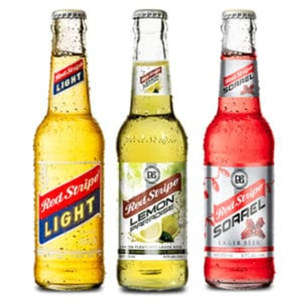 Red Stripe Light, Lemon and Sorrel Beer (3 bottles, 1 each flavour)