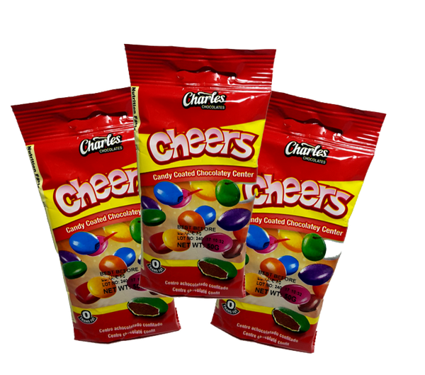 Charles Cheers chocolate coated candy 50g (bundle of 3)