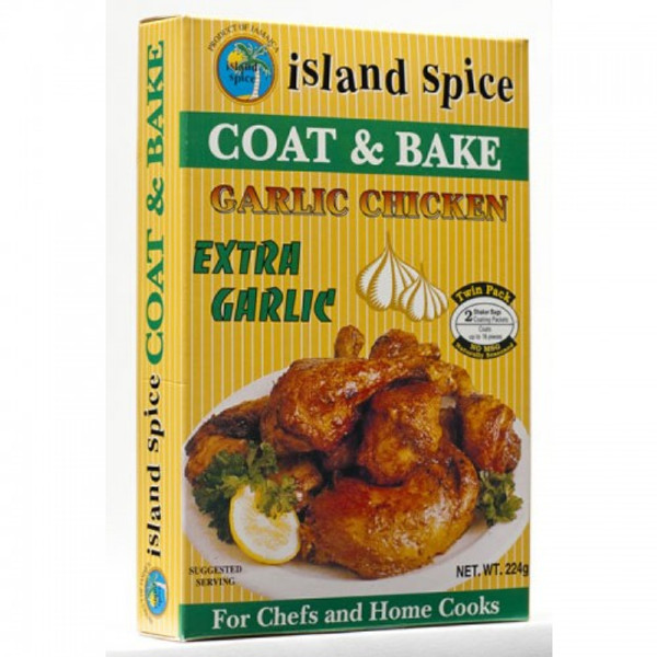 Island Spice Coat & Bake Garlic Chicken- 8oz (pack of 3)