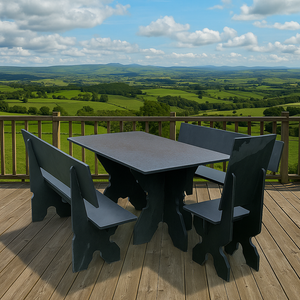 Black Slate Garden Furniture Bundle 4 Black Slate Garden Furniture Bundle 4