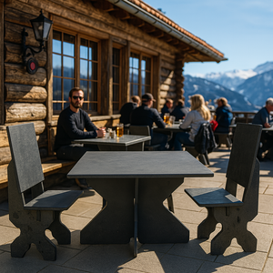 Natural Black Slate Rectangular Table Natural Black Slate Rectangular Table
