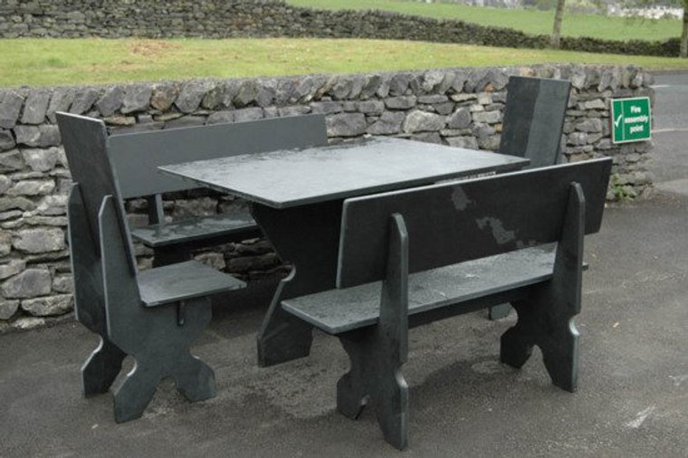 Black Slate Garden Furniture Bundle 2