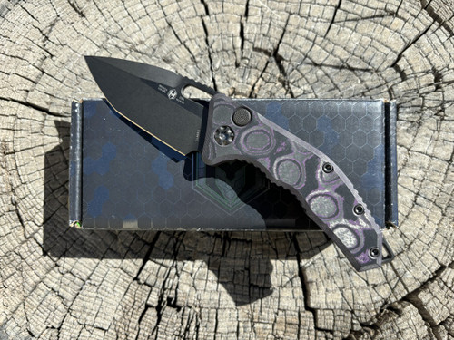 Heretic Medusa Auto TE Tanto Two ToneDLC Camo Carbon Purple CF handle DLC Hardware