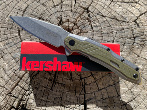 Kershaw Salvage, OD Green, Two Tone, Stonewash