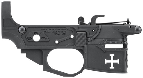 Spikes Tactical Rare Breed Crusader 9mm Luger, Black Anodized Aluminum for AR-Platform