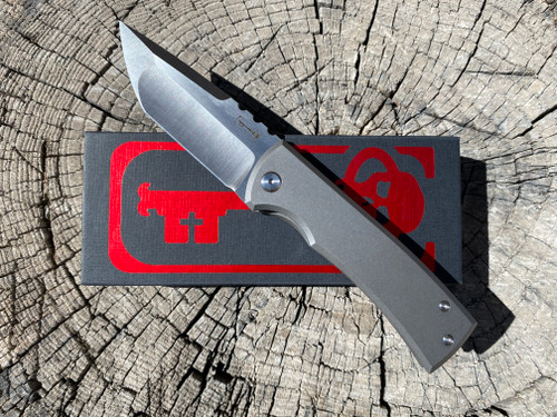 Chaves Knives Redencion 229 Kickstop, Full Titanium, Tanto