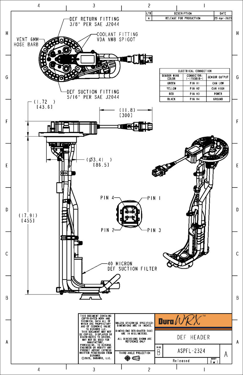 New DEF Header (O.E. Designed) 18in. | ASPFL-2324