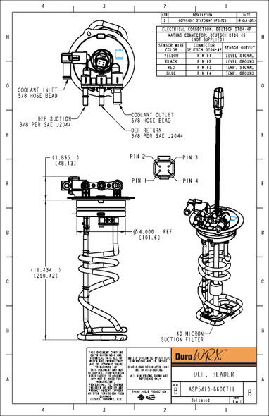 DuraWRX by Shaw | New DEF Header (O.E. Designed) 11in. | ASP5410-6606711
