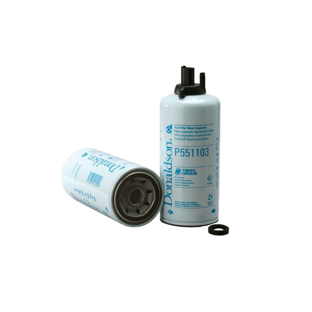 Donaldson | Spin-on Fuel Filter / Water Separator w/Twist and Drain | Case / Cummins / DAF / Paccar | P551103