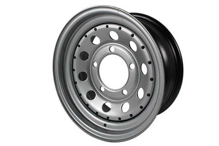 GRW005-SILVER MODULAR 7x16 STEEL ROAD WHEEL