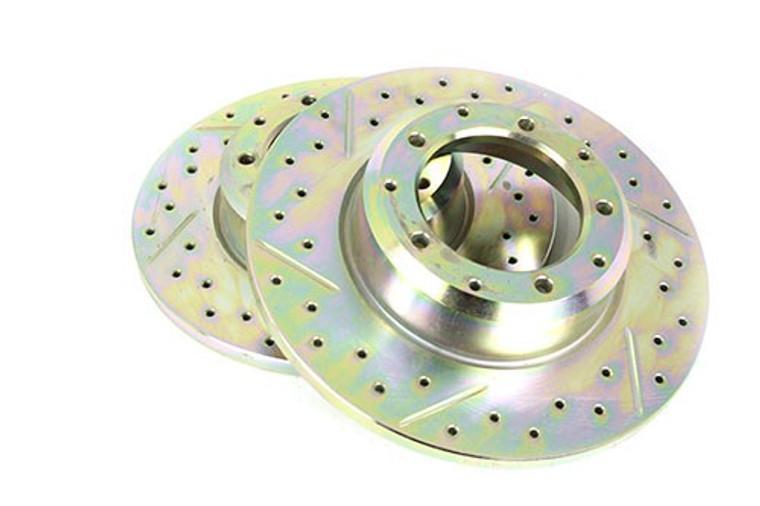 LR018026CDG-BRAKE DISC - REAR - CROSS DRILL/GROOVED