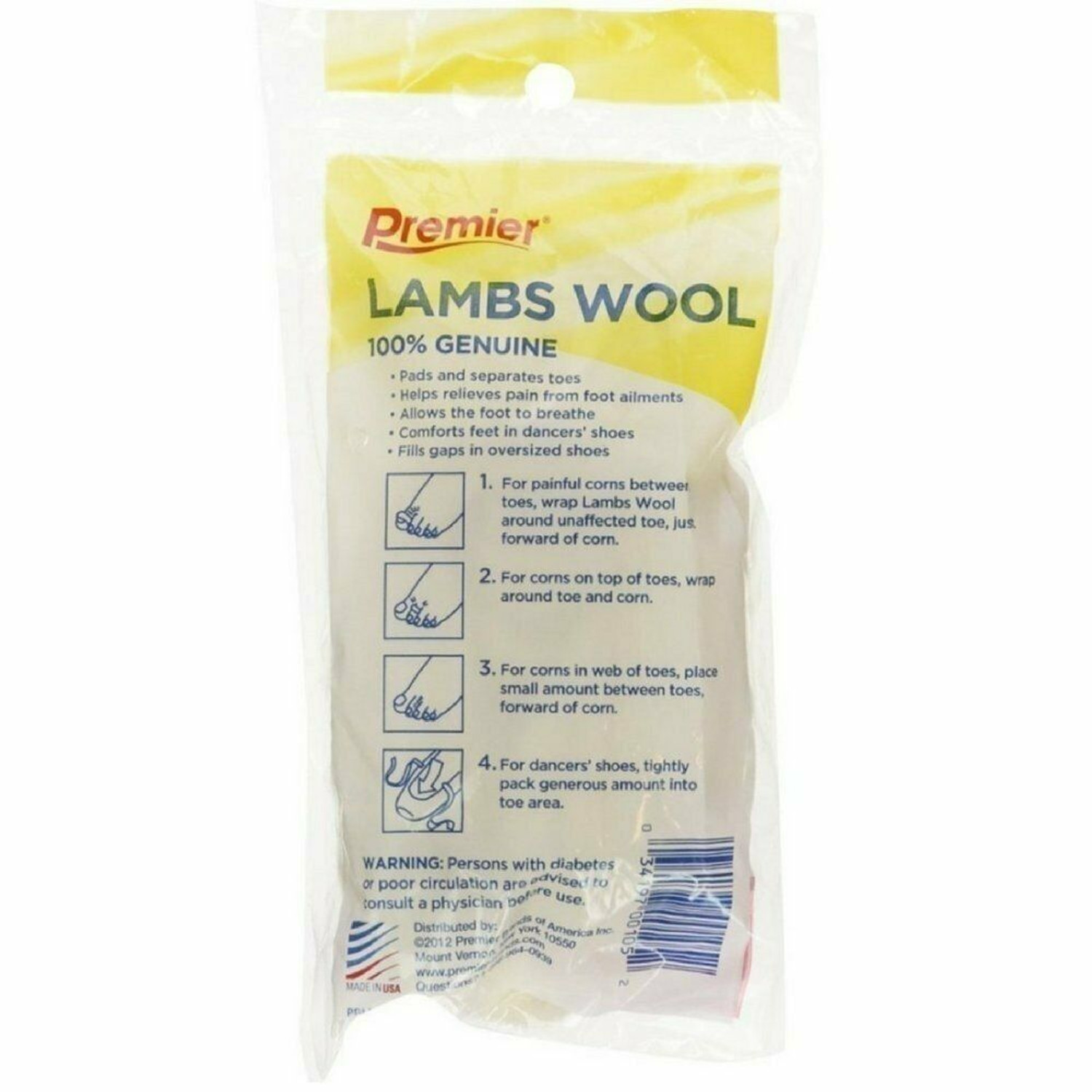 Premier Lambs Wool 100% Genuine - Pads and Seperates Toes - Foot Pain  Relief - Hey Pharma