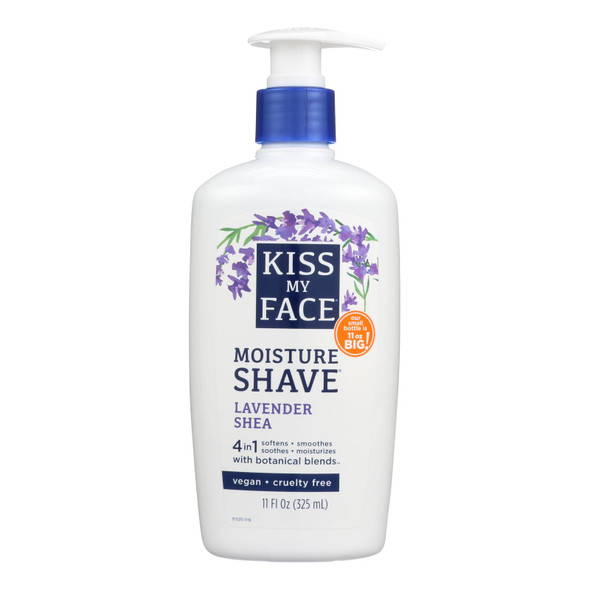 Kiss My Face Moisture Shave Lavender Shea - 11 fl oz