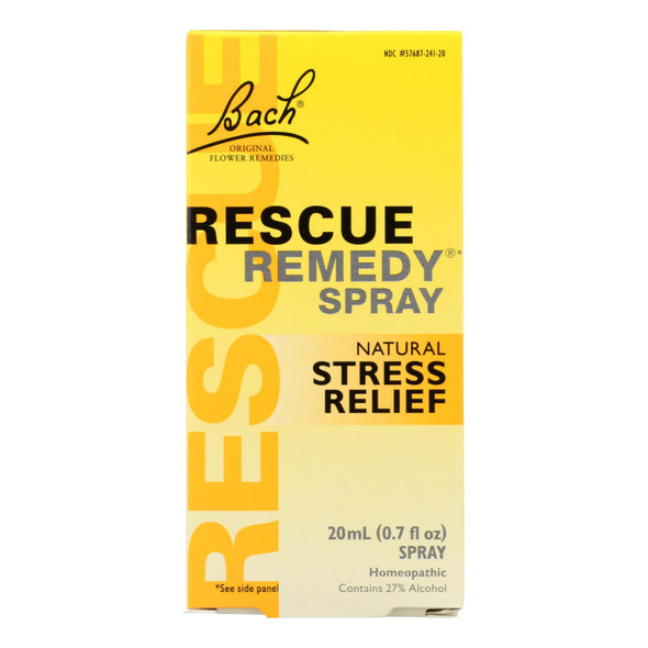 Bach Flower Remedies Essences Rescue Remedy Spray Original Flower - 0.7 fl oz